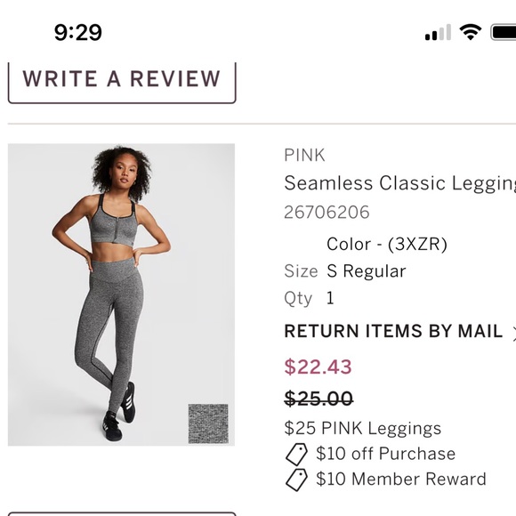 Pink Victoria’s Secret Leggings - Picture 1 of 5